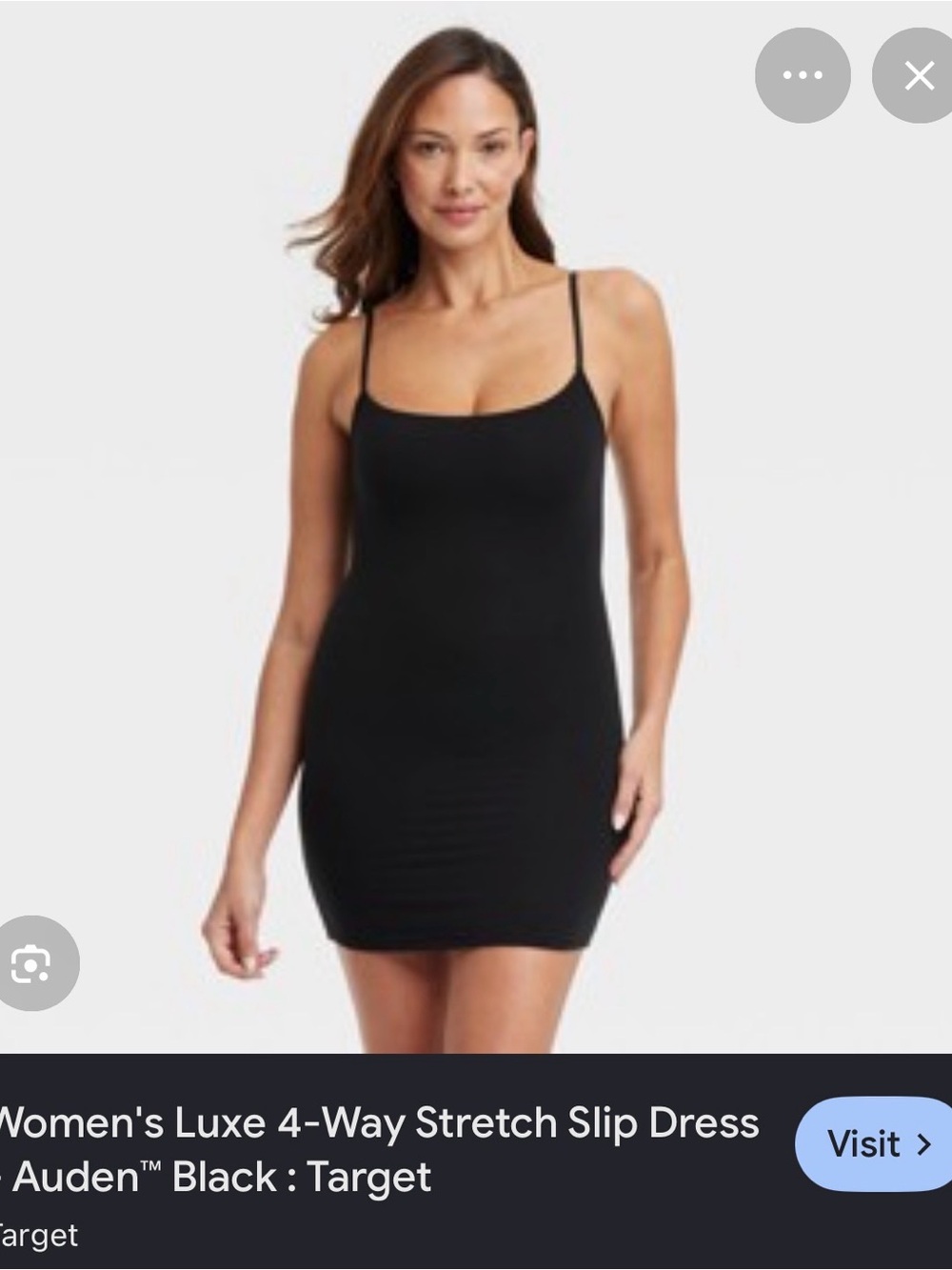 Target Black Luxe Stretch Slip Dress with Spaghetti Straps